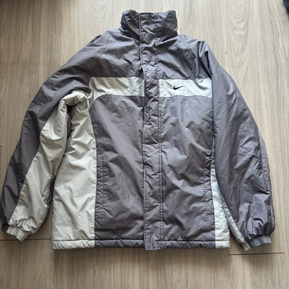 Nike Men's Gray and White Performance Jacket